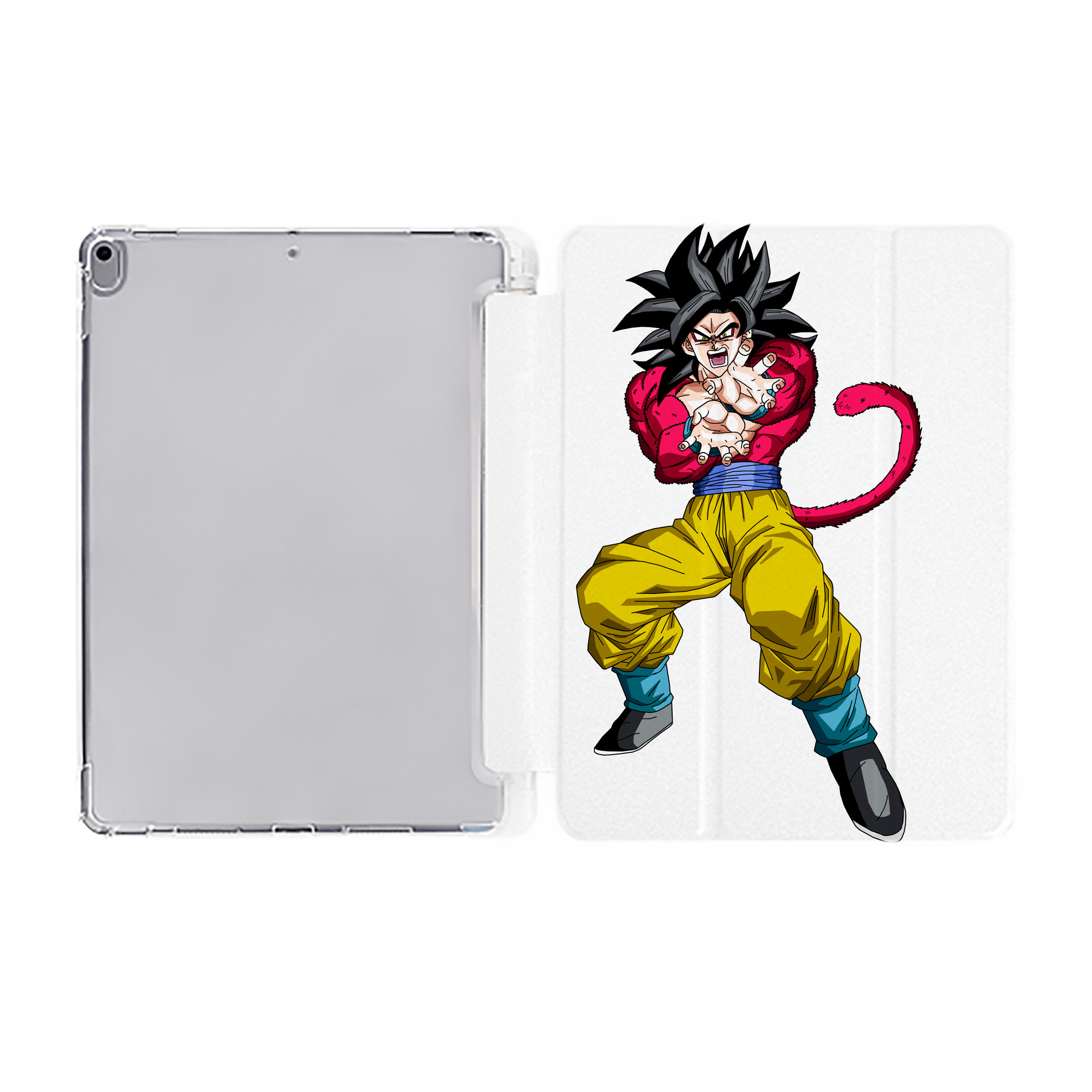 （画像用） ドラゴンボール 孫悟空（そん ごくう）Son Goku カカロット DRAGON BALL Kakarotto IPad ケース ペン収納付き 三つ折りスタンド PUレザー×シリコン 対応機種9.5/10.5/10.9インチ